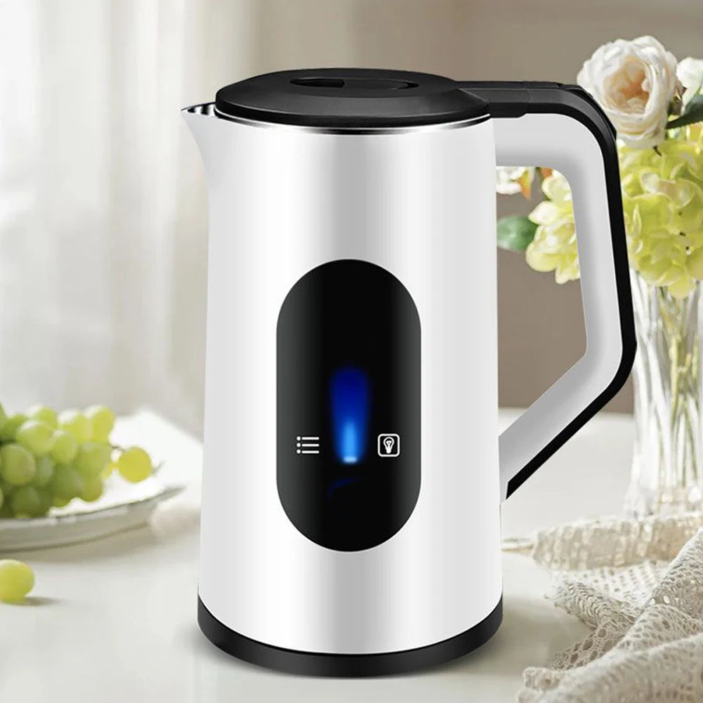 Caldera de agua caliente con pantalla Digital eléctrica de acero inoxidable de 3L, tetera multifuncional con apagado automático, tetera de agua de ebullición rápida de 1500W