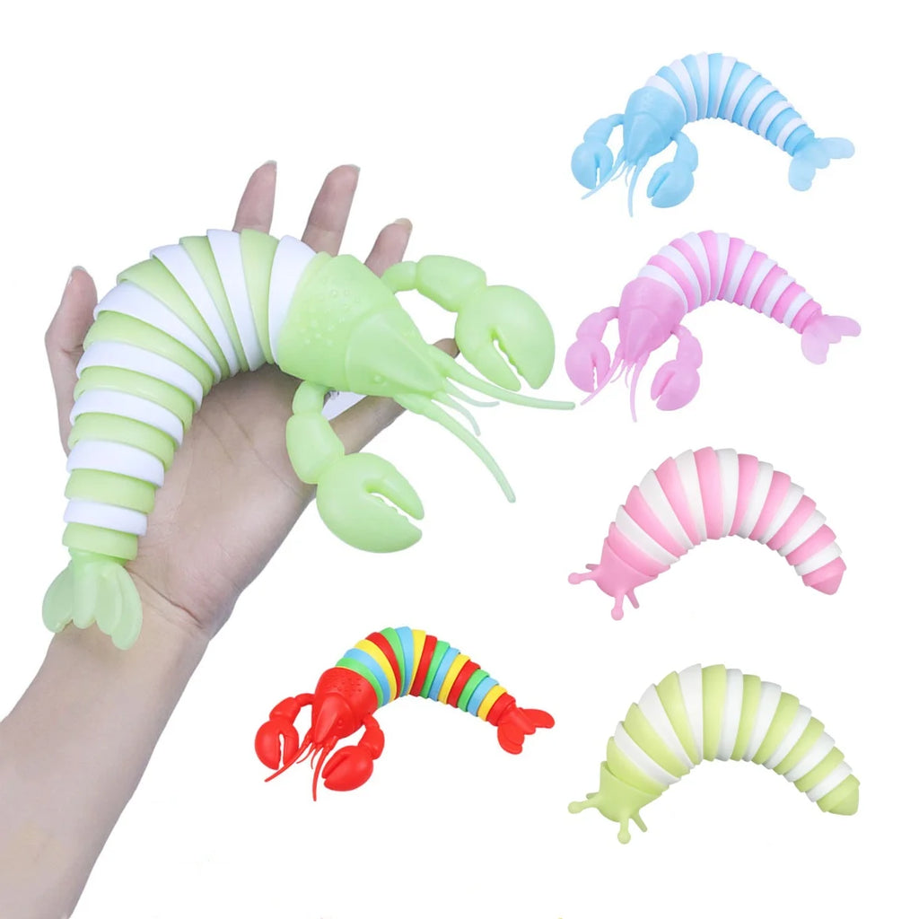 Juguete antiestrés 3D Slug, caracol colorido, giro creativo, alivio de todas las edades, juguetes sensoriales antiansiedad para niños