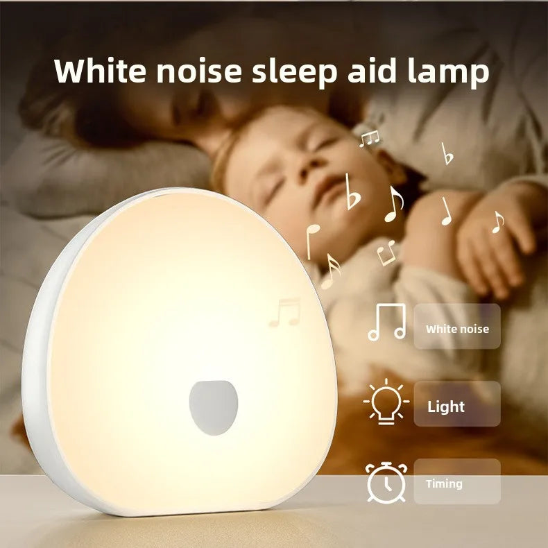 Máquina de ruido blanco para dormir RGB con sonido relajante, luz LED nocturna recargable táctil, lámpara relajante de Audio y sueño para bebé