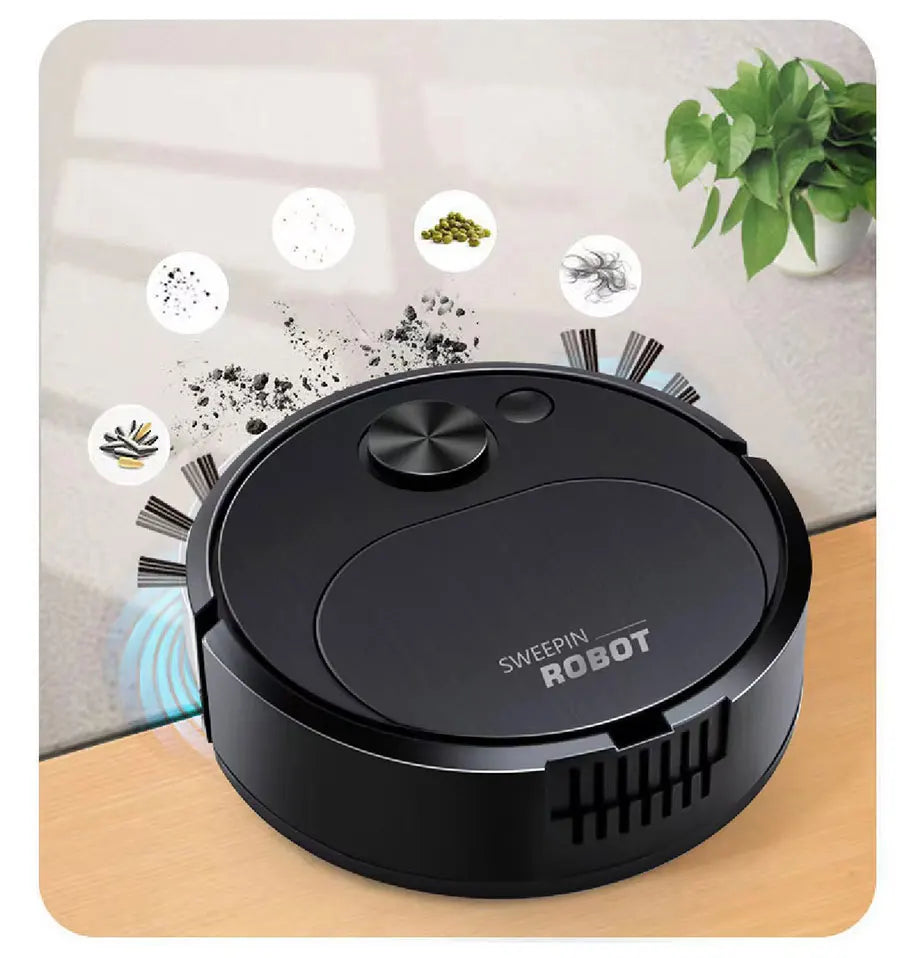 Nuevo Robot aspirador de barrido USB, fregado 3 en 1, inalámbrico inteligente, 1500Pa, limpieza de arrastre, barrido de suelo para el hogar y la Oficina