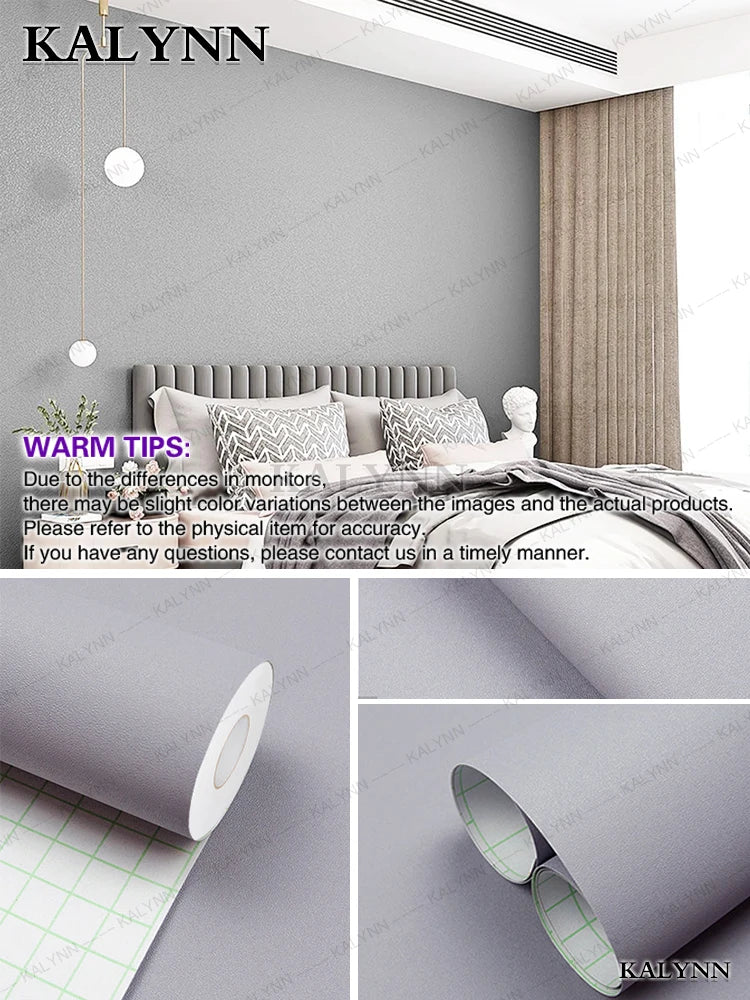 Papel tapiz impermeable de Color sólido, autoadhesivo para habitación, armario blanco y negro, pegatina de pared mate para muebles de cocina, ancho personalizable