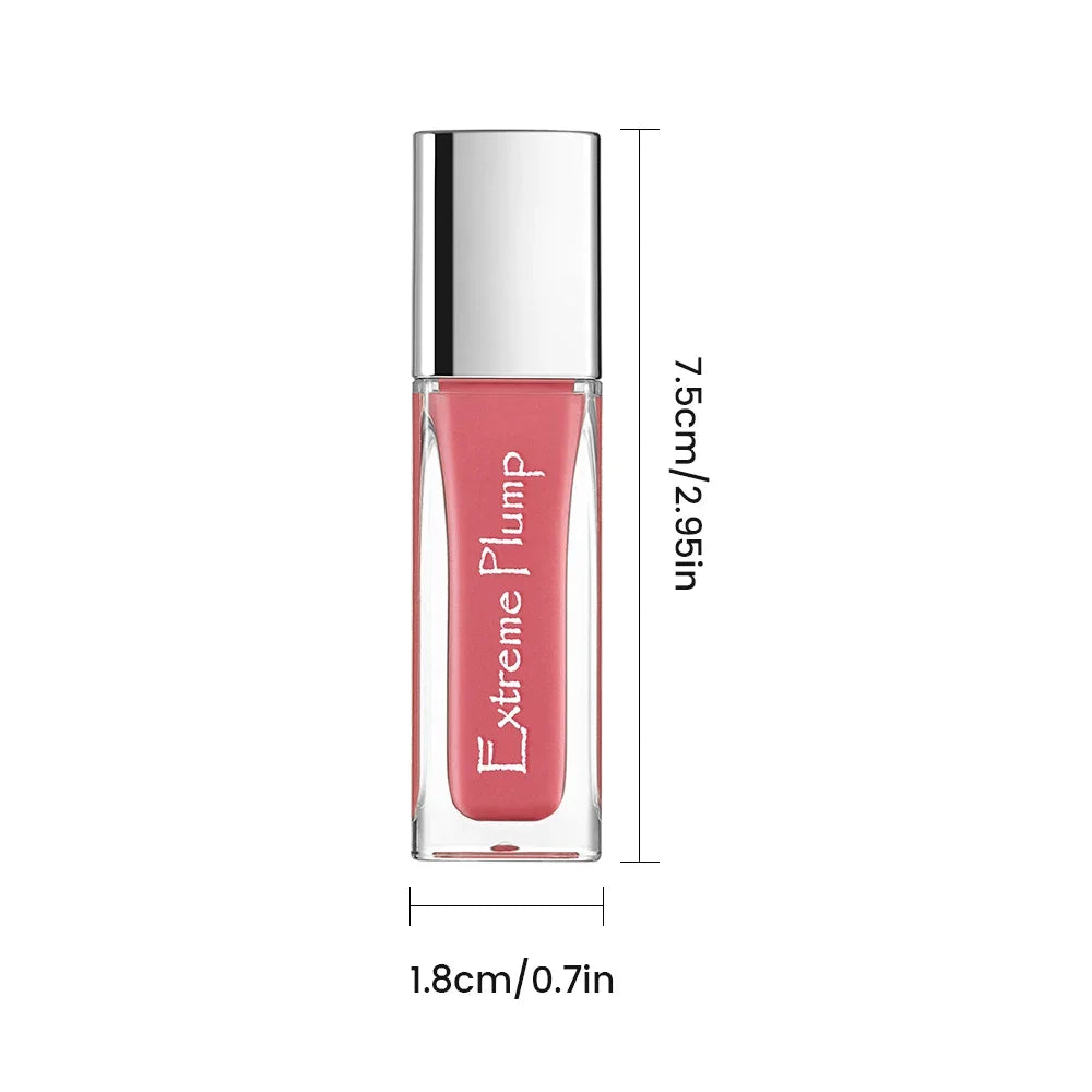 Brillo de labios de espejo resistente al agua, maquillaje de labios hidratante de larga duración, lápiz labial brillante suave para mujeres