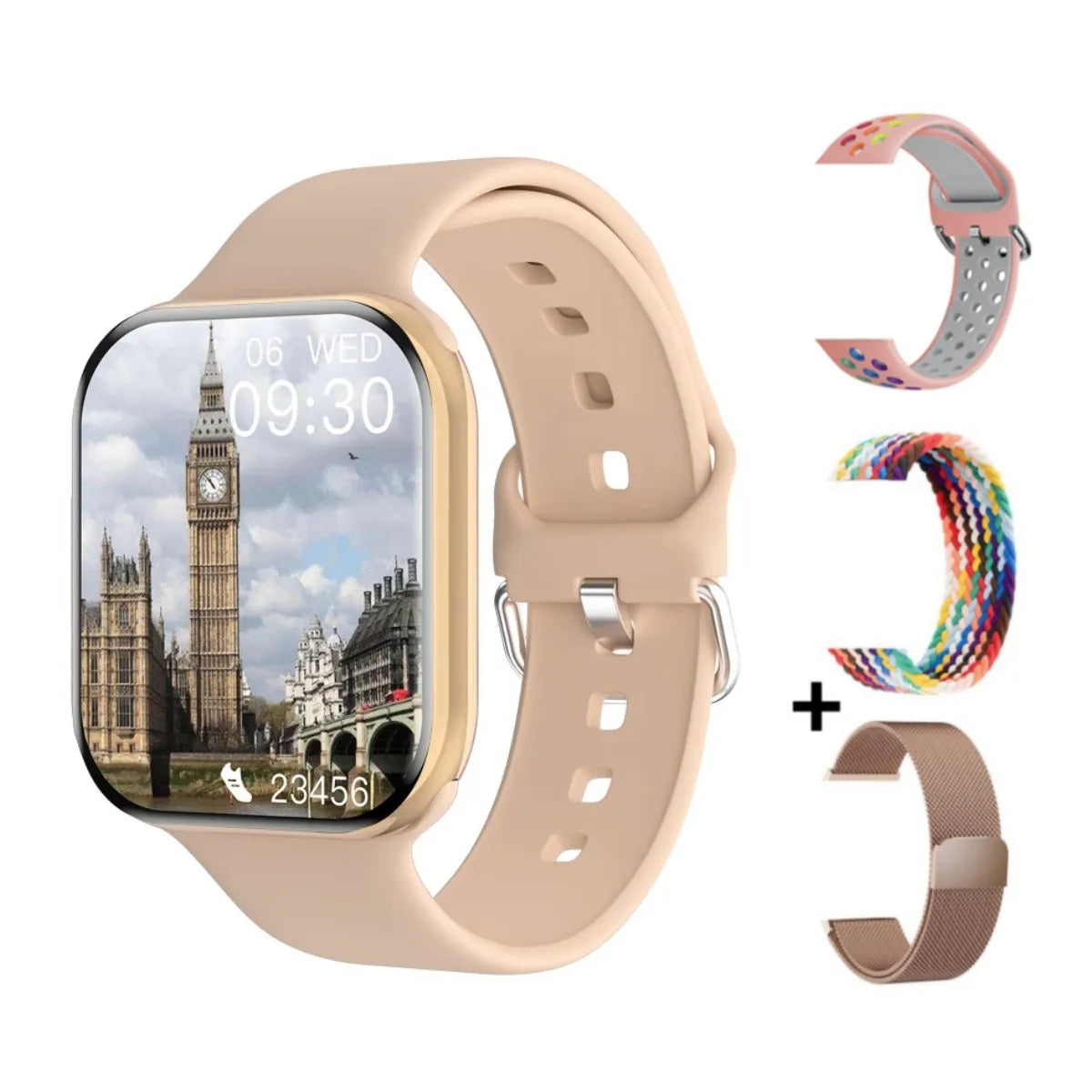 Nuevo reloj inteligente serie X para hombre y mujer, con monitor de presión arterial, llamadas por Bluetooth, NFC, monitorización del sueño, carga inalámbrica, reloj deportivo compatible con IOS y Android.