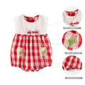 ZOETOPKID-Body para bebé de 0 a 24 meses, ropa sin mangas a cuadros con bordado Floral, de una pieza, para verano