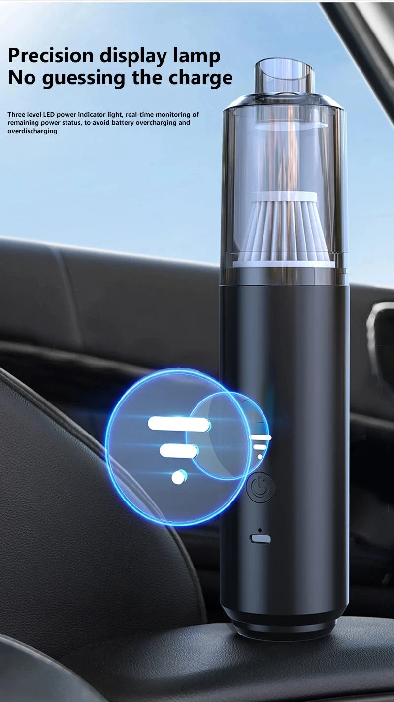 Aspiradora Portátil, Potente Succión, Eléctrica, Inalámbrica, Inteligente, para Limpieza del Hogar y del Automóvil, 2026