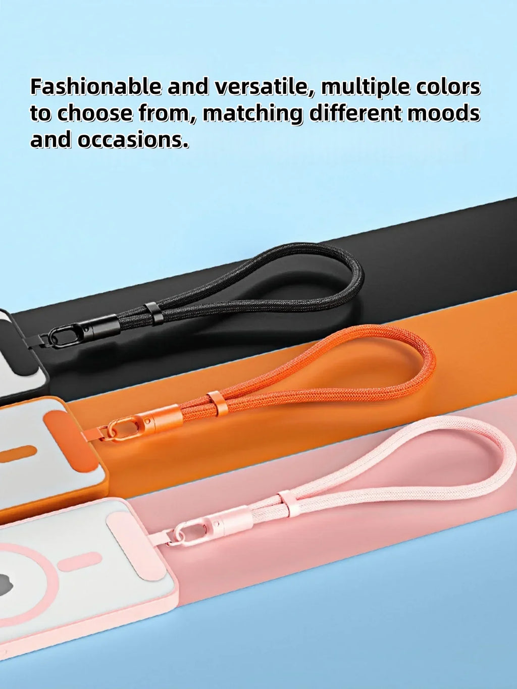Correa Universal para Teléfono con Clip Mejorado Anti-Caída 360 °   Correa ajustable giratoria para el cuello/cruzada para todas las fundas de teléfono