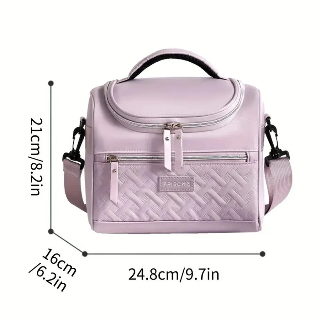 Bolsa de almuerzo portátil, caja térmica para alimentos, duradera, impermeable, nevera de oficina, lonchera con correa para el hombro, bolsa de Picnic para parejas, Unisex