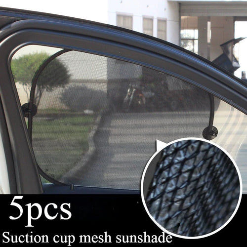1-5 uds parasol para coche cortina de ventana lateral parasol para ventana trasera delantera verano bloqueo UV ventosa cortinas de protección solar para coche