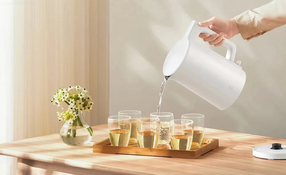 Hervidor Eléctrico Mijia N1, Hervidor de Agua de Acero Inoxidable de Ebullición Rápida, 220V, Hervidores Eléctricos Inteligentes de 1.5L y 1500W para Té y Café en Casa