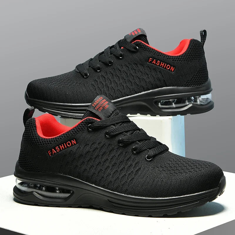 Zapatos para correr para hombre, zapatillas con cordones, zapatos informales ligeros a la moda para hombre, zapatos de tenis de malla para caminar, zapatos para hombre al aire libre de talla grande 47