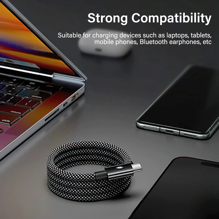 Cable USB tipo A/C a C de 100W/60W para iPhone Samsung Oneplus Xiaomi mi Redmi USBC carga rápida 1M 2M Cable cargador de datos de largo 1/2 M