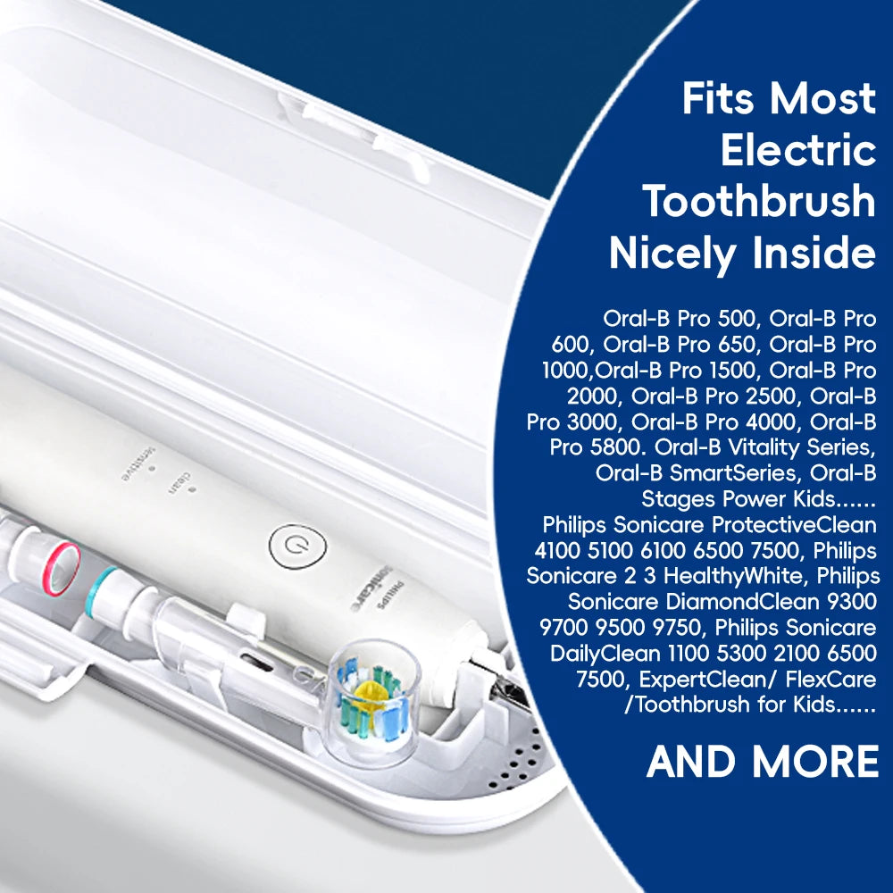 Estuche de viaje para cepillo de dientes eléctrico Oral B y Philips, soporte portátil para cepillo de dientes, funda protectora, caja de almacenamiento limpia