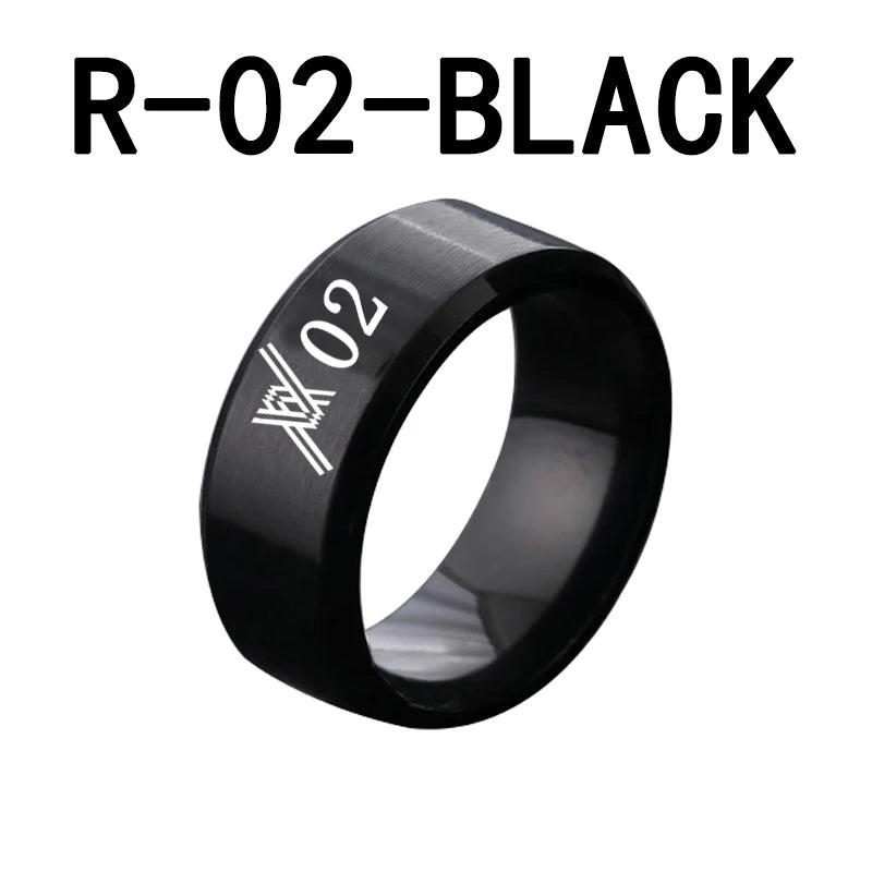 Anillo de Acero Inoxidable con Grabado de Anime Darling in the Franxx, Personalizado para Hombres y Mujeres, Unisex, Regalo de Joyería