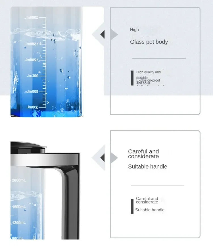 Hervidor de agua eléctrico rico en hidrógeno, máquina ionizadora de agua, filtro de agua, para bebidas, 100-240V 2L