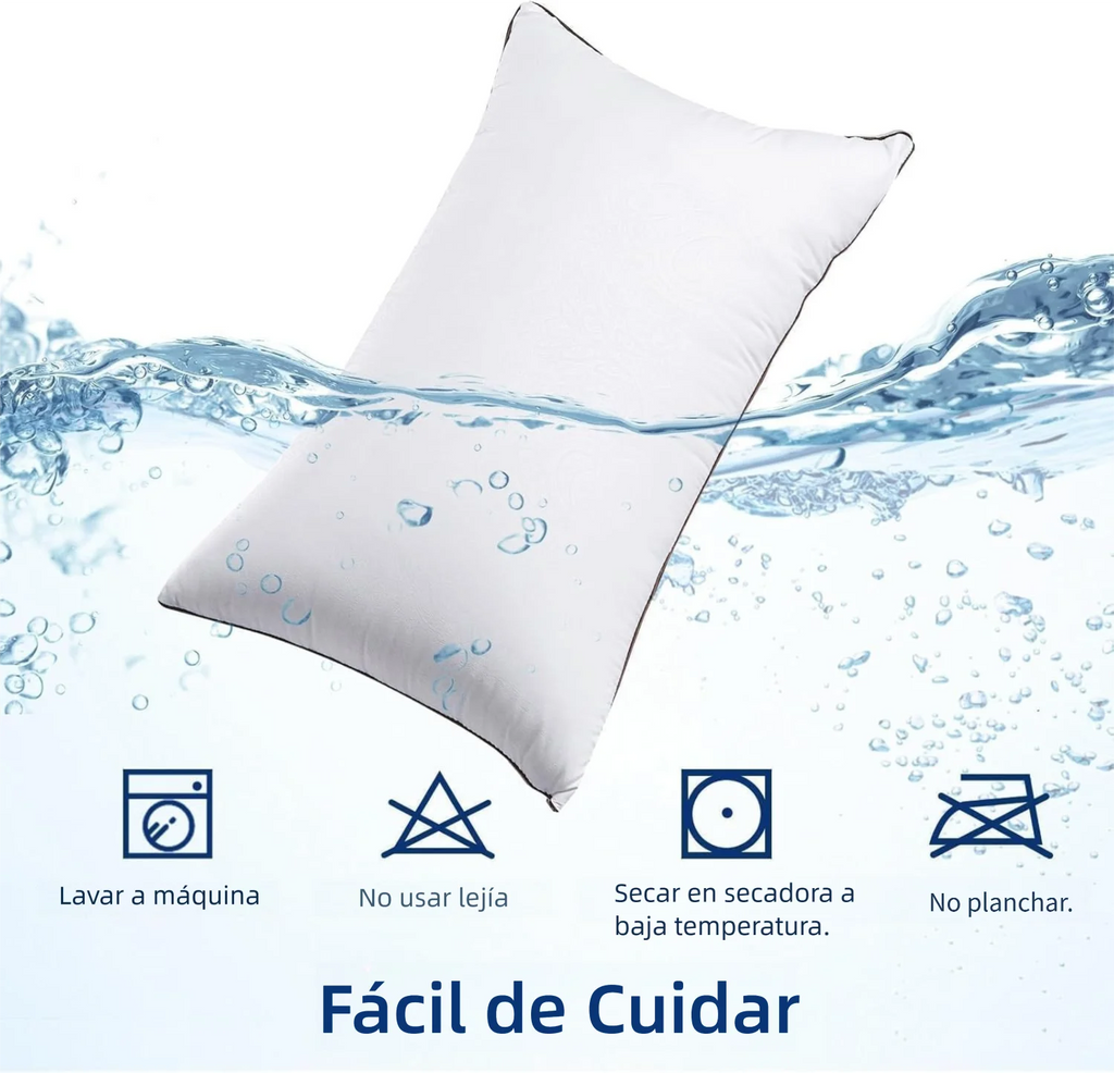 Almohada Grande y Suave, Calidad Hotelera, Almohada de Cama con Borde Reforzado de Relleno Alternativo a Plumón, Ideal para Dormir de Lado/Espalda/Boca Arriba,45*70cm.