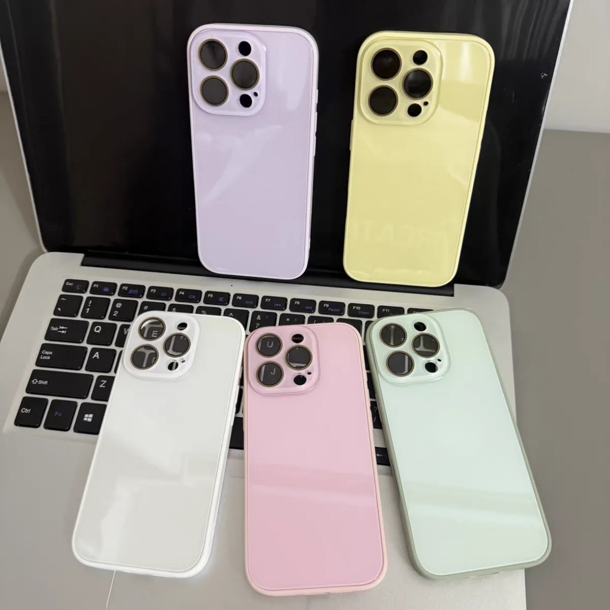 Funda de teléfono todo incluido Backplane de vidrio templado de lujo para iPhone 17 16 15 14 13 12 11 Pro Max cámara protege la cubierta sencilla