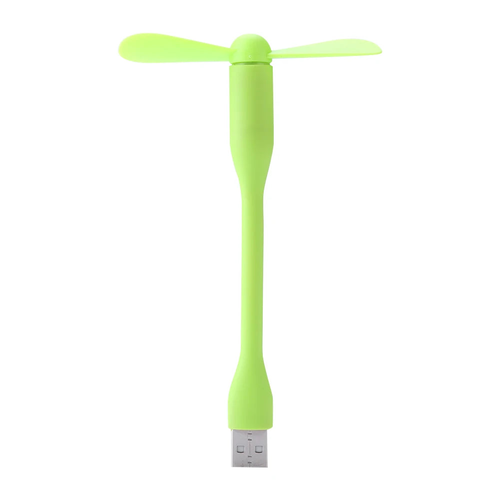 Mini ventilador USB, ventilador de refrigeración Flexible para banco de energía, portátil, PC, cargador de CA, ventilador de mano portátil, dispositivo de verano para ordenador