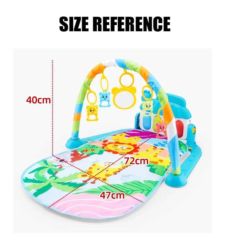 Soporte de Fitness para bebé, juego de música, juguetes de actividades de gimnasio, manta para gatear de Piano para recién nacido, almohadilla de juego de Pedal, regalos de educación temprana de 0 a 36 meses