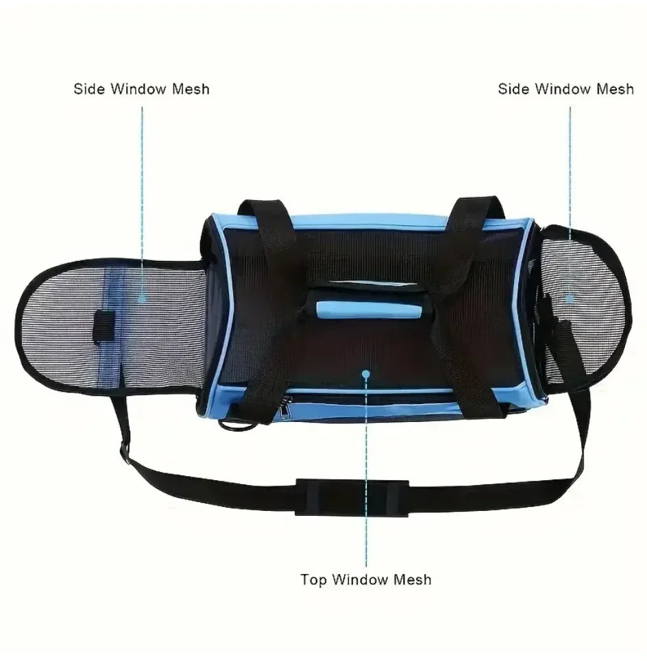 Bolsas de transporte para gatos, bolsa de transporte portátil para perros, bolsas de transporte transpirables de malla para perros pequeños, bolso plegable para gatos, bolsa de viaje para mascotas, bolsa de transporte