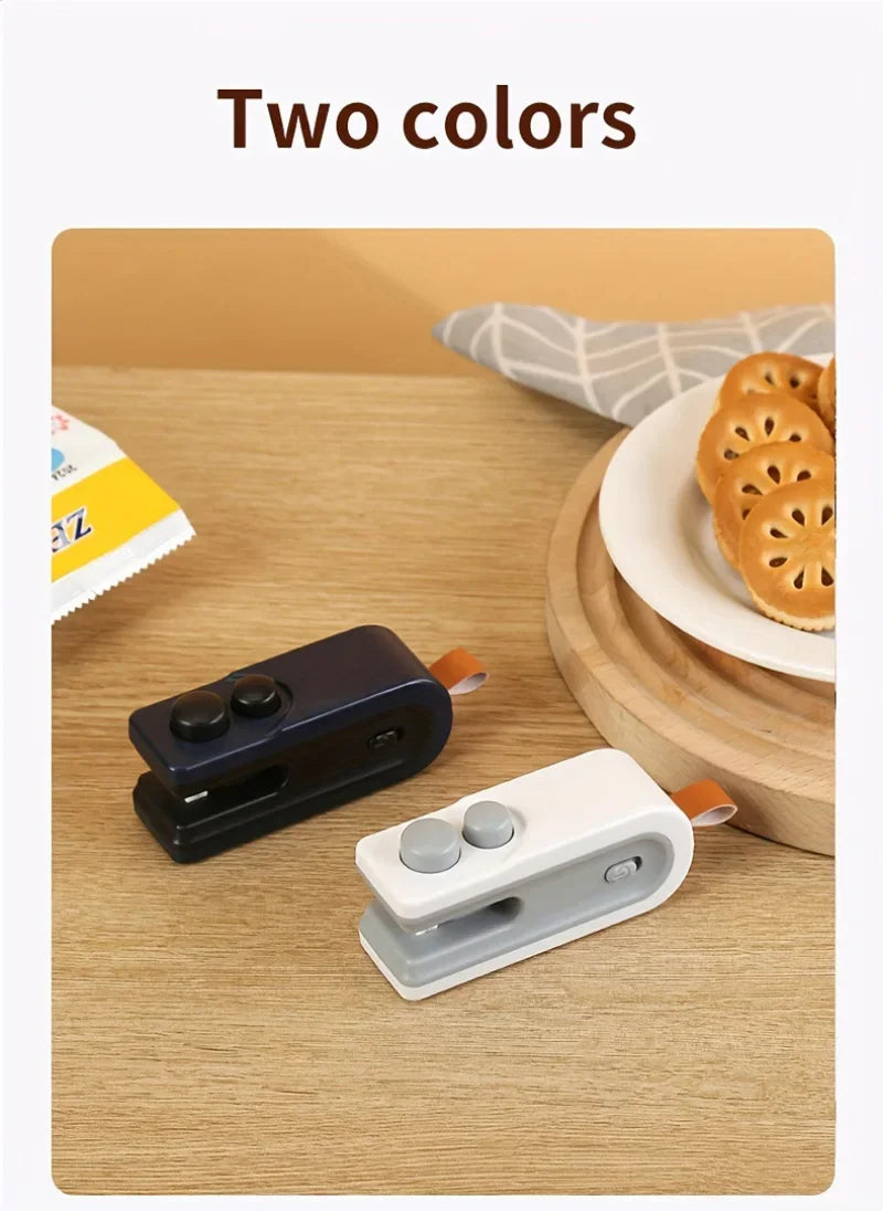 Selladora de Bolsas Eléctrica con Calor, Carga USB, Atracción Magnética, 2 en 1, Sellado y Corte, Selladora de Bolsas de Plástico Portátil 2026