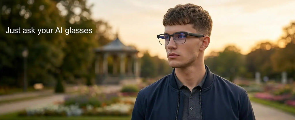 Gafas Inteligentes con Cámara para Hombre, Grabación de Video 4K, Reconocimiento de IA, Llamadas Bluetooth, Traducción de Voz, Anti Luz Azul para Mujer, para Trabajar