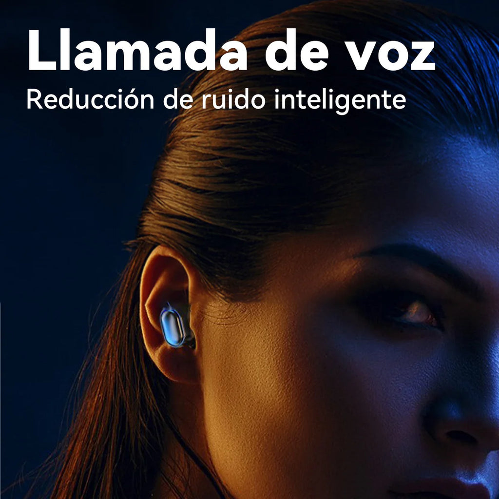 E7S Auriculares inalámbricos Bluetooth con diseño tecnológico, pantalla de alimentación con micrófono con cancelación de ruido, auriculares para coche, trabajar, deportes, entrenamiento, correr