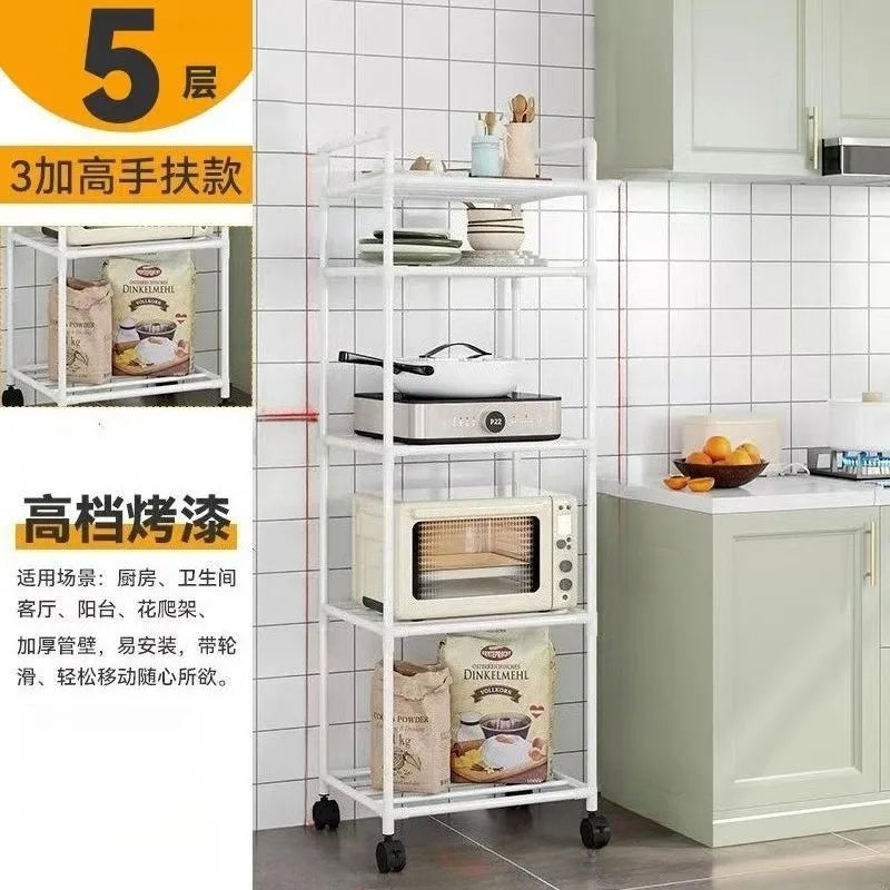 Carrito de almacenamiento para cocina con estantes - unidad de almacenamiento doméstica de varios niveles - organizador de estantes para baño