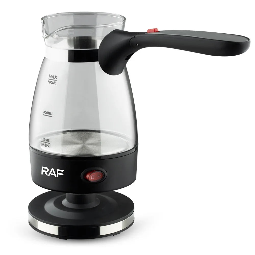 Cafetera turca de 600W, cafetera portátil italiana, árabe, griega, Moka, mango plegable, fácil para viajes en casa