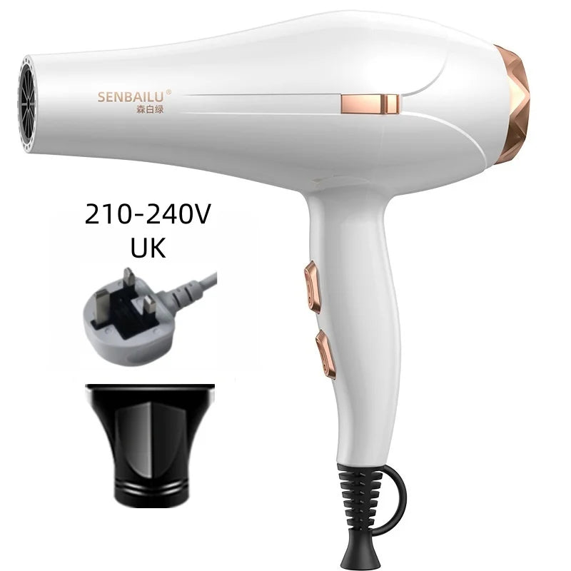 Secador de Pelo de Secado Rápido en 11 Segundos con Núcleo de Cobre Puro, Cuidado del Cabello con Iones Negativos y Luz Azul de Alta Velocidad, Secador de Pelo Profesional para el Hogar