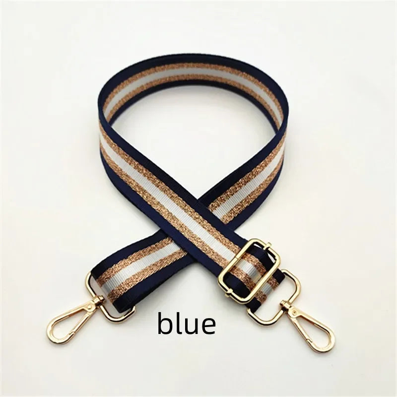 Correa de Hombro Universal para Bolso con Rayas, Correa de Repuesto Ajustable para Llevar Cruzado con Cierre Metálico, Accesorios Multicolor para Bolsos