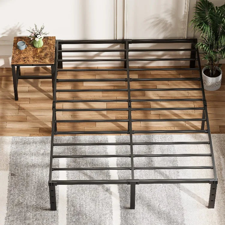 Bases de Cama, marco de plataforma, soporte de listones laterales, cabecero capitoné, Base de Metal, Estructura informal, Cama, muebles para el hogar