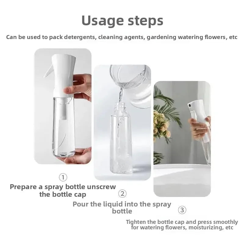 Botella de spray Botella de spray continuo de alta presión Cuidado del cabello Maquillaje Spray de reposición de agua SeparateBottlePress Botella de spray de niebla