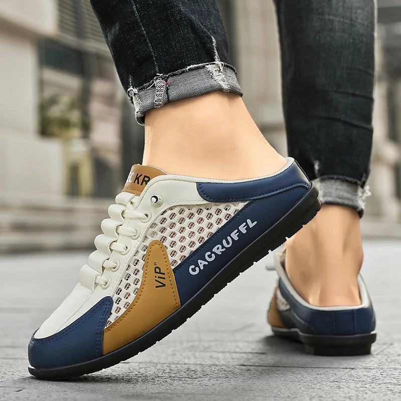Zapatos de Hombre Estilo Verano 2026, Diseño Cerrado y Deslizante con Malla Transpirable, Mocasines Modernos y Transpirables