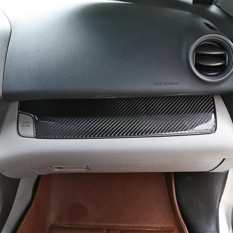 Para Toyota Rav4 RAV 4 2006-2012 fibra de carbono Control central de coche copiloto Panel de tablero cubierta accesorios de coche