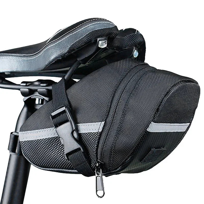Bolsa de nailon para bicicleta, asiento de almacenamiento impermeable para sillín de bicicleta de montaña, bolsa de herramientas trasera, accesorios para ciclismo al aire libre