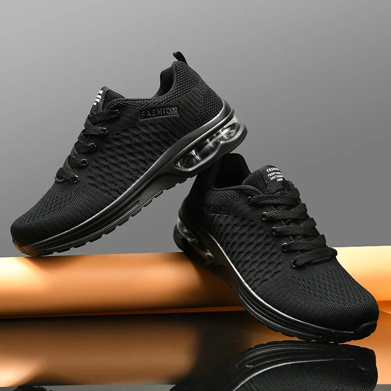 Zapatos para correr para hombre, zapatillas con cordones, zapatos informales ligeros a la moda para hombre, zapatos de tenis de malla para caminar, zapatos para hombre al aire libre de talla grande 47