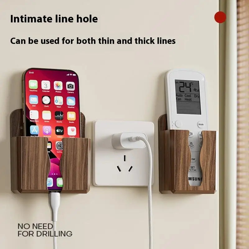 Estuche de carga para teléfono móvil montado en la pared sin perforaciones, 2 tamaños, soporte pegada, Base de Control remoto, soporte para estante de almacenamiento para baño