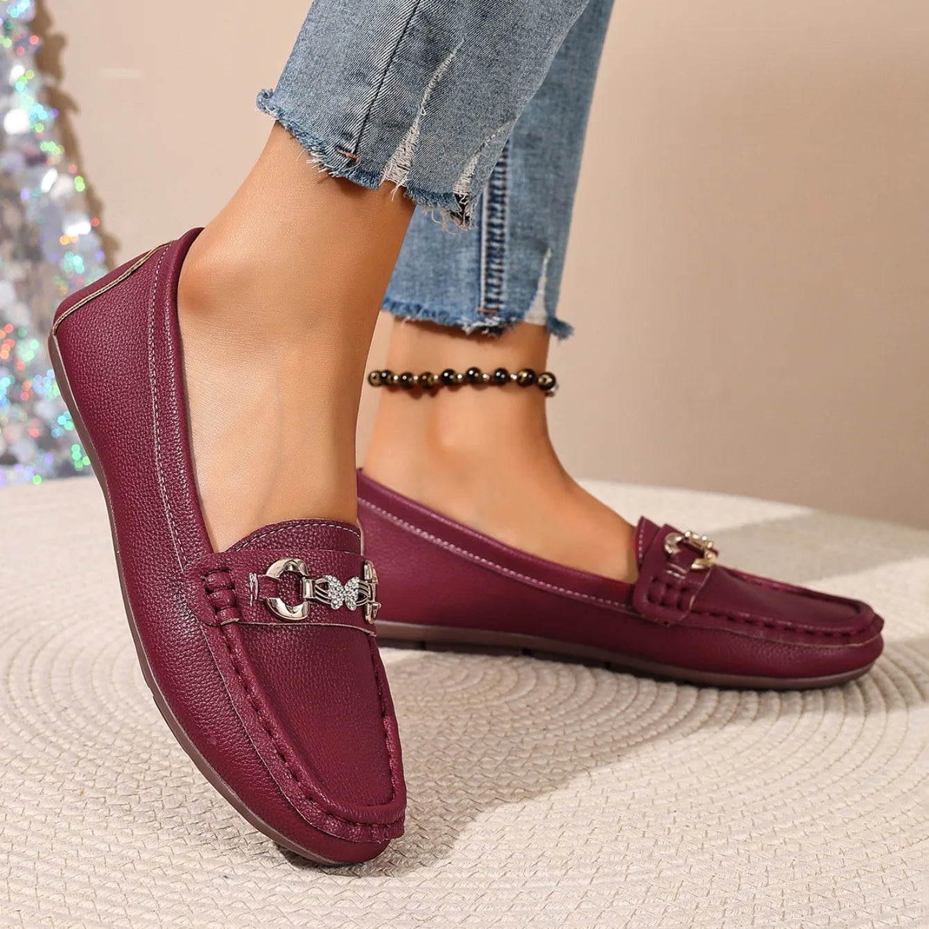 2026 nuevos zapatos planos de mujer primavera otoño Casual Slip on zapatos Mary Jane zapatillas de deporte de moda mujeres punta redonda sólida suela suave mocasines planos