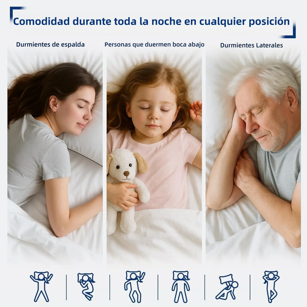 Almohada Grande y Suave, Calidad Hotelera, Almohada de Cama con Borde Reforzado de Relleno Alternativo a Plumón, Ideal para Dormir de Lado/Espalda/Boca Arriba,45*70cm.