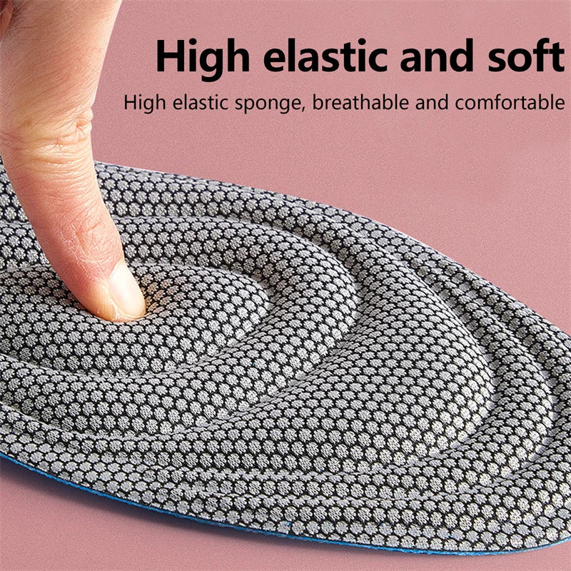 Plantillas ortopédicas de espuma viscoelástica para zapatos, desodorización antibacteriana, absorción de sudor, calzado deportivo, almohadillas para correr, 2 uds.