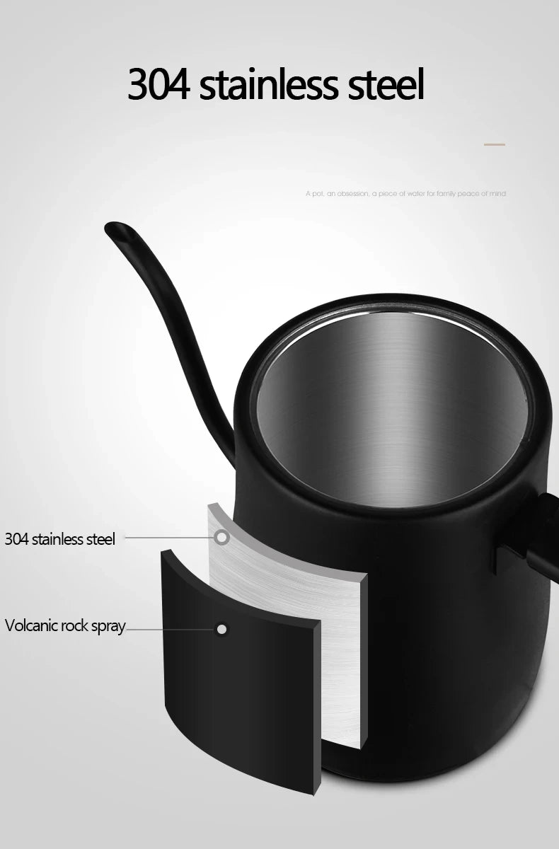 Hervidor Eléctrico de Cuello de Cisne de 800ml, Cafetera para Preparación Manual, Termo, Tetera de Acero Inoxidable 304, Jarra de Agua Inteligente con Control de Temperatura