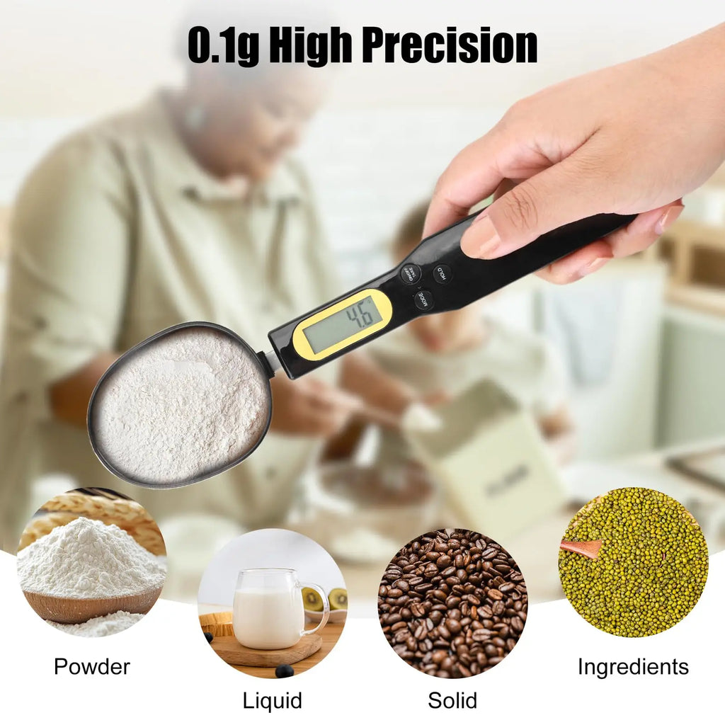 Báscula de Cocina Electrónica de 500g/0.1g, Báscula Digital LCD para Medir Alimentos, Harina, Cuchara Digital, Mini Herramienta de Cocina para Leche, Café