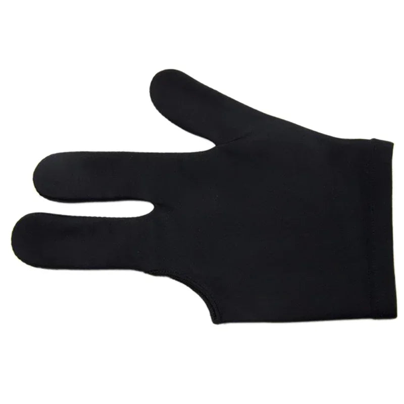 1 Uds. Guante para tacos de billar de alta calidad para piscina, mano izquierda, accesorio abierto de tres dedos, accesorios de Fitness para hombres y mujeres