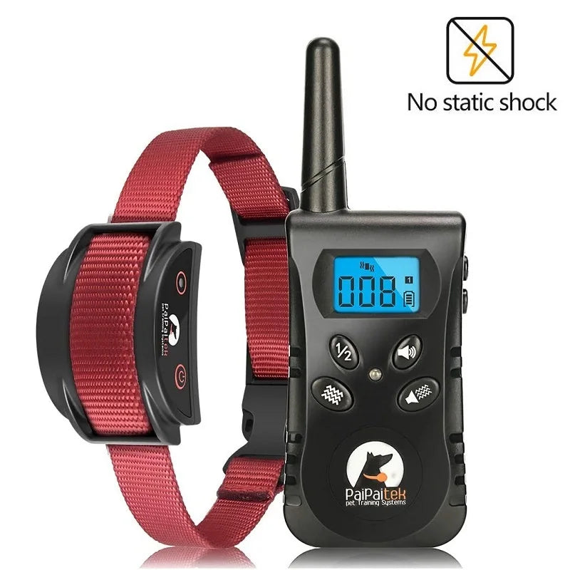 PaiPaitek Collar de adiestramiento para perros sin choque con control remoto, alcance de 1600 pies, collar vibratorio más ligero para perros pequeños, resistente al agua de 5-15 libras