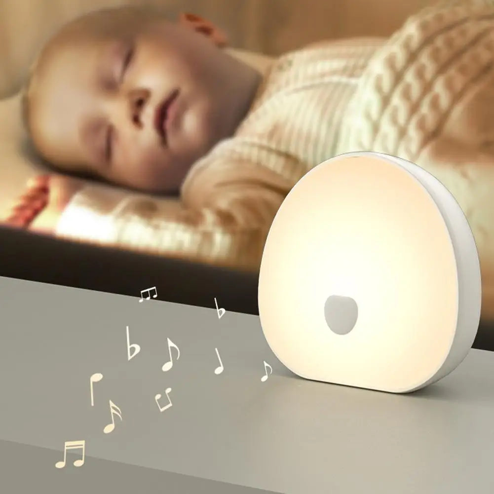 Máquina de ruido blanco para dormir RGB, 2 con sonido calmante, luz LED nocturna recargable táctil, lámpara relajante de Audio y sueño para bebé