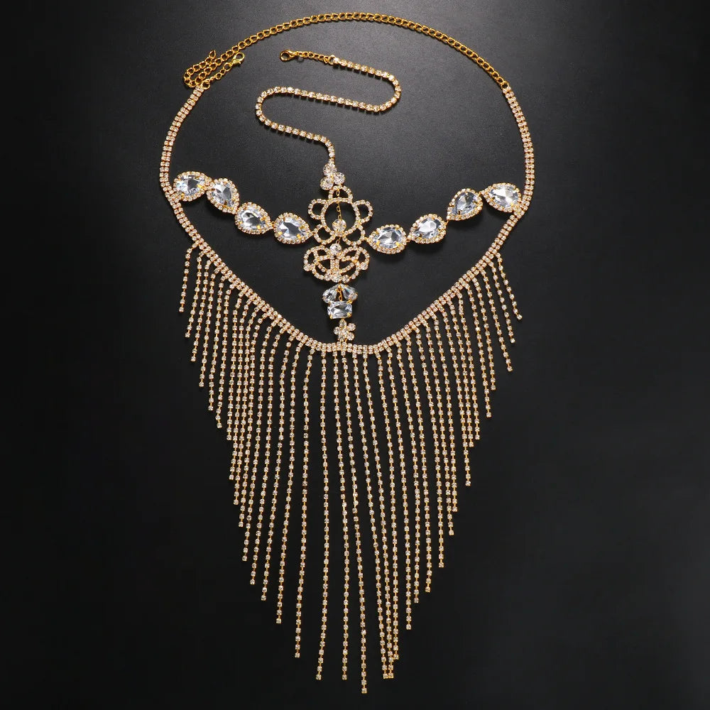 Máscara de diamantes de imitación con flecos para mujer, accesorios de moda para fiestas de baile, tendencia 2026