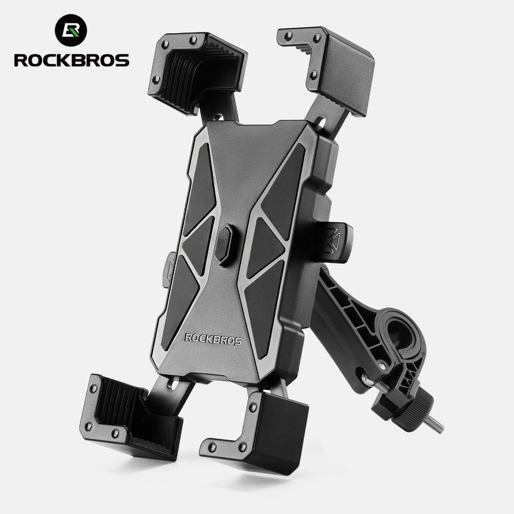 ROCKBROS Soporte para teléfono de bicicleta Monte liviano 4.5-7.2 pulgadas soporte para teléfono inteligente soporte de soporte de teléfonos accesorios para bicicletas