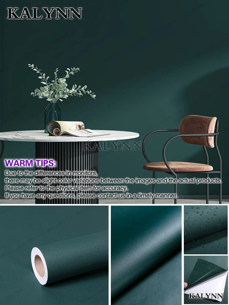 Papel tapiz impermeable de Color sólido, autoadhesivo para habitación, armario blanco y negro, pegatina de pared mate para muebles de cocina, ancho personalizable