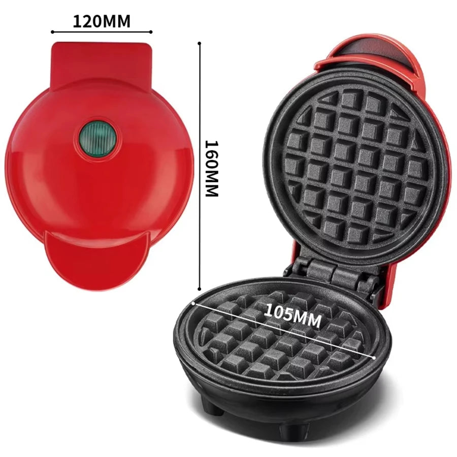 Mini Wafleras Maker, Antiadherente de Doble Cara, Forma de corazón para Hacer panini, Hash Browns y Otros almuerzos