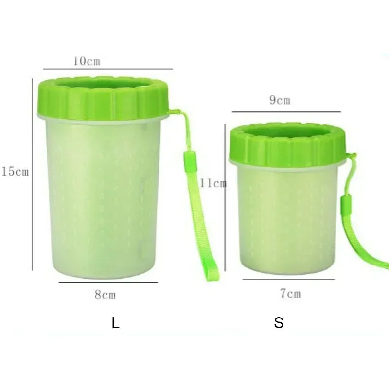 Taza para lavar los pies de mascotas, baño para perros, limpieza de belleza para mascotas, toallitas automáticas sin pies, portátil, limpieza de patas sucias para gatos, taza con cepillo de lavado